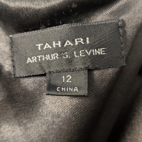 New TAHARI ARTHUR S LEVINE Sleeveless Black/Tan Animal Print Mini Dress Size 12 - Picture 13 of 16
